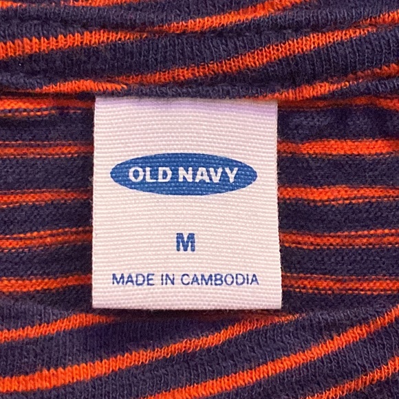 OLD NAVY Red and Navy Blue Stripped Top - MEDIUM - Picture 3 of 4